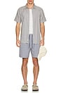 view 4 of 4 Classic Stretch Selvage Short Sleeve Shirt in Japanese Wave Print