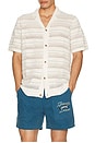 view 3 of 4 Open Knit Sweater Button Down Shirt in Natural