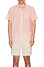 view 3 of 3 Short Sleeve Lightweight Cotton Shirt in Pink Agave Print