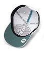 view 5 of 5 Hydro A-game Links Cap in White & Green