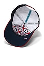 view 5 of 5 Hydro Odysea Americana Baseball Cap in White, Red, & Navy