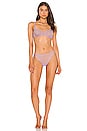 view 1 of 3 Mesh Clip Dot Balconette Bra & Panty Set in Lavender