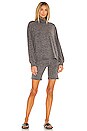 view 1 of 4 Sweater Knit Turtleneck & Bike Short Set in Coal
