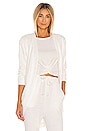 view 1 of 4 Feather Knit Cardigan in White