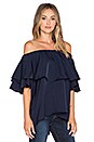 view 2 of 3 Maison Off The Shoulder Top in Blue
