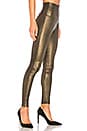 view 2 of 4 High Waisted Band Leggings With Zippers in Metal Gold