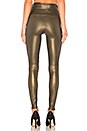 view 3 of 4 High Waisted Band Leggings With Zippers in Metal Gold