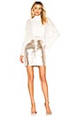 view 4 of 4 Above The Knee Skirt in Pink Silver