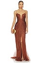 view 1 of 5 VESTIDO HOHAN in Chocolate