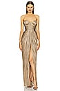 view 1 of 4 Jasleen Gown in Bronze Jade