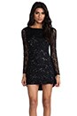 view 2 of 6 Taylor Long Sleeve Beaded Dress in Black