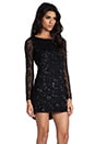 view 3 of 6 Taylor Long Sleeve Beaded Dress in Black