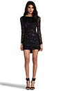 view 5 of 6 Taylor Long Sleeve Beaded Dress in Black