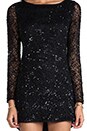 view 6 of 6 Taylor Long Sleeve Beaded Dress in Black