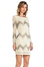 view 3 of 5 Alexa Long Sleeve Beaded Dress in Olive