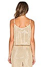 view 3 of 4 Sequin Crop Top in Gold