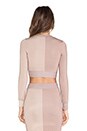 view 3 of 5 Mara Argyle Crop Top in Nude