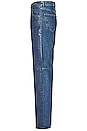 view 5 of 6 Coated 5 Pocket Denim Jean in Medium Indigo