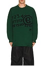 view 3 of 4 Crewneck Sweater in Green & Black