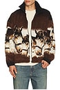 view 1 of 5 Sweat Jacket in Brown & Beige