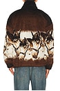 view 2 of 5 Sweat Jacket in Brown & Beige