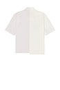 view 2 of 5 Button Down Numbers Shirt in Off White Stripes, White, & Beige