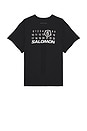 view 2 of 4 SALMON LOGO Tシャツ in Deep Black