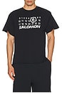 view 3 of 4 SALMON LOGO Tシャツ in Deep Black