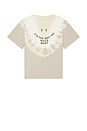 view 1 of 4 Smile Tee in Beige, White, & Grey