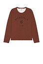 view 4 of 4 Long-Sleeved Top in Light Brown & Ecru