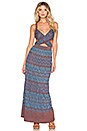 view 1 of 4 Zig Zag Cut Out Maxi Dress in Vicuna