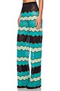 view 3 of 4 Zig Zag Wide Leg Pants in Aqua