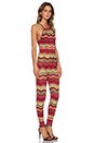 view 2 of 3 Multi Zig Zag Stripe Jumpsuit in Rouge