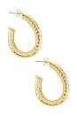 view 2 of 2 Kitty Hoops in Gold