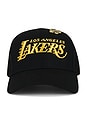 view 1 of 4 NBA Lakers Pinned Gold Pro Snapback Hat in Black