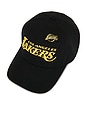 view 4 of 4 NBA Lakers Pinned Gold Pro Snapback Hat in Black