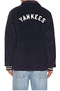 view 1 of 5 MLB Yankees Off The Busvintage Logo Corduroy Coaches Jacket in Navy