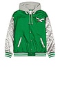 view 5 of 6 NFL Eagles Diamond Fusion Vintage Logo Button Front Jacket in Celtics Green