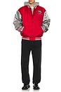 view 4 of 6 NFL 49ers Diamond Fusion Vintage Logo Button Front Jacket in Scarlet
