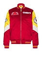 view 2 of 6 NFL Chiefs Throw It Back Heavyweight Satin Jacket in Scarlet