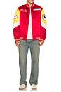 view 6 of 6 NFL Chiefs Throw It Back Heavyweight Satin Jacket in Scarlet