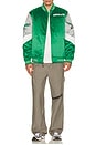 view 6 of 6 NFL Eagles Throw It Back Heavyweight Satin Jacket in Celtics Green