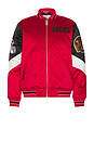 view 2 of 6 NFL 49Ers Throw It Back Heavyweight Satin Jacket in Scarlet