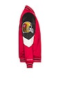 view 3 of 6 NFL 49Ers Throw It Back Heavyweight Satin Jacket in Scarlet