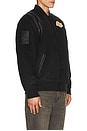 view 2 of 6 NBA Lakers Walk The Tunnel Vintage Logo Varsity Jacket in Black