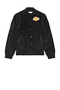 view 5 of 6 NBA Lakers Walk The Tunnel Vintage Logo Varsity Jacket in Black