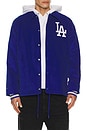 view 2 of 5 MLB Dodgers Off The Bus Vintage Logo Corduroy Coaches Jacket in Royal