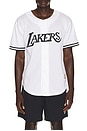 view 1 of 5 NBA Los Angeles Lakers Monochrome Mesh Shirt in White