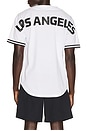 view 2 of 5 NBA Los Angeles Lakers Monochrome Mesh Shirt in White
