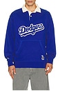 view 1 of 5 MLB Los Angeles Dodgers Retro Roots Polo in Royal